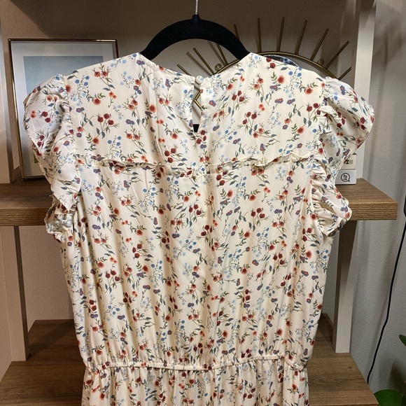 Floral maxi dress with built in slip, size M - Picture 4 of 6